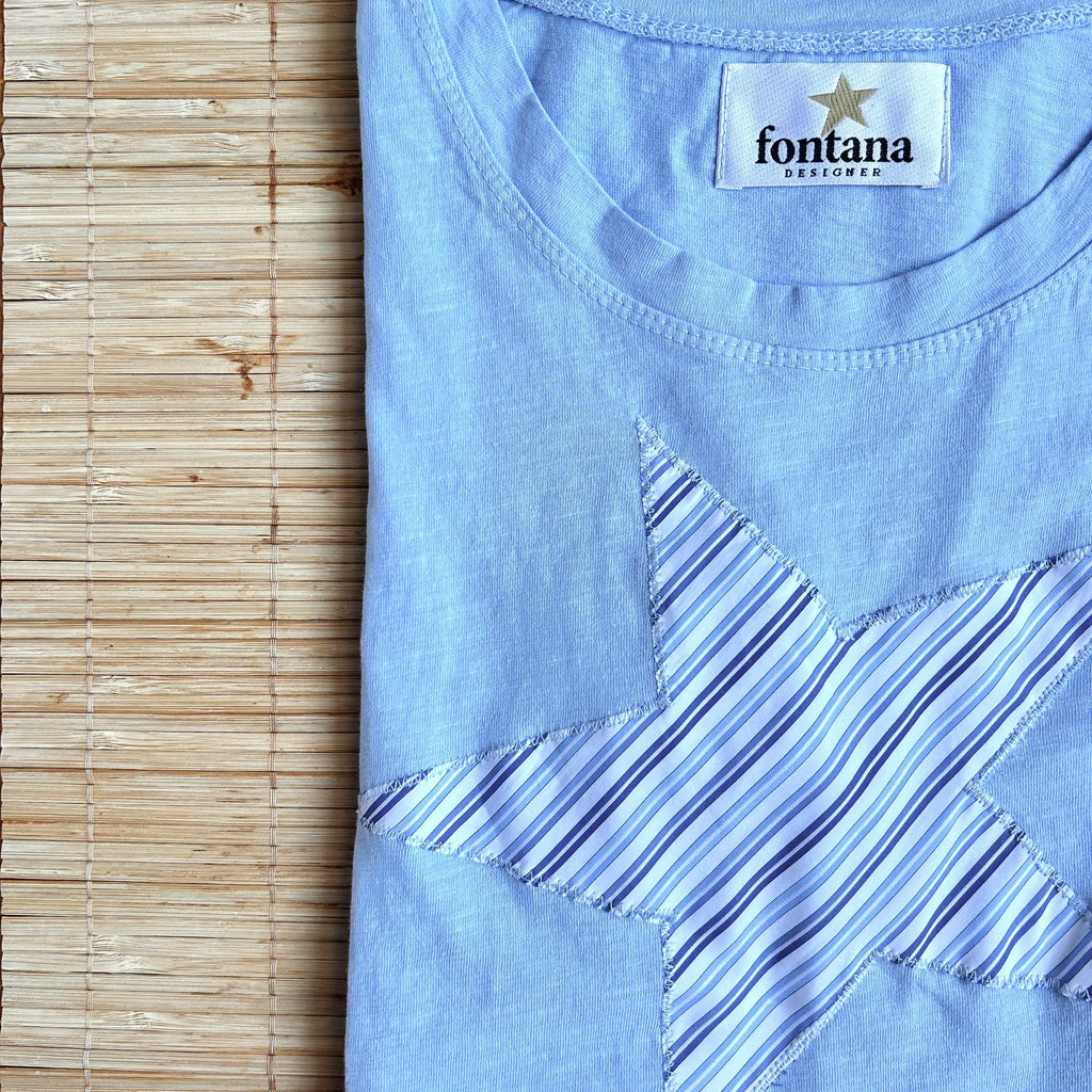 BASIC AZZURRO RIGHE m/c