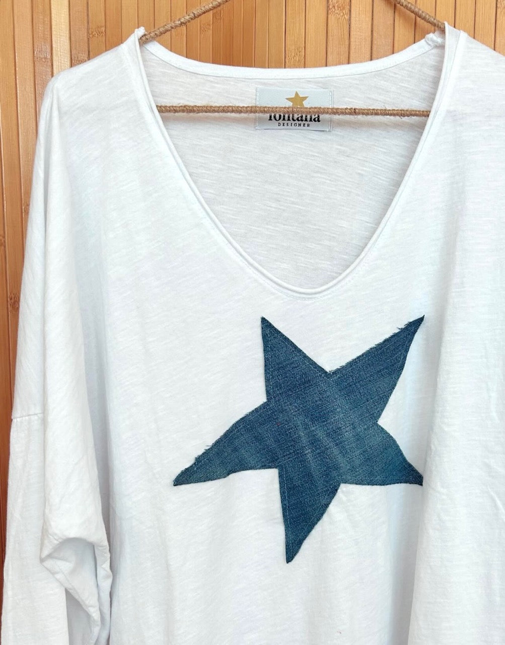 WIDE BIANCA JEANS Manica Lunga