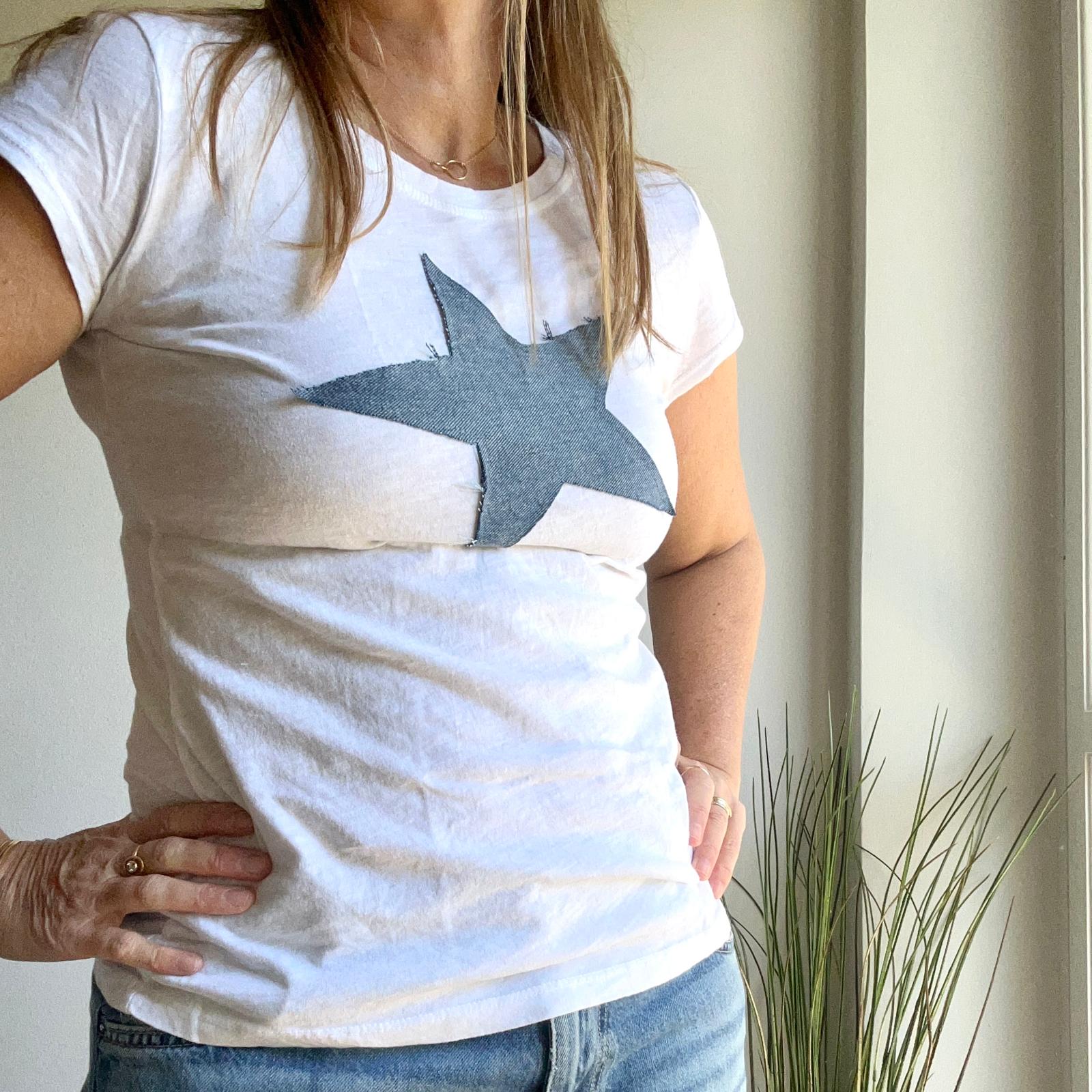 BASIC BIANCA JEANS Manica Corta