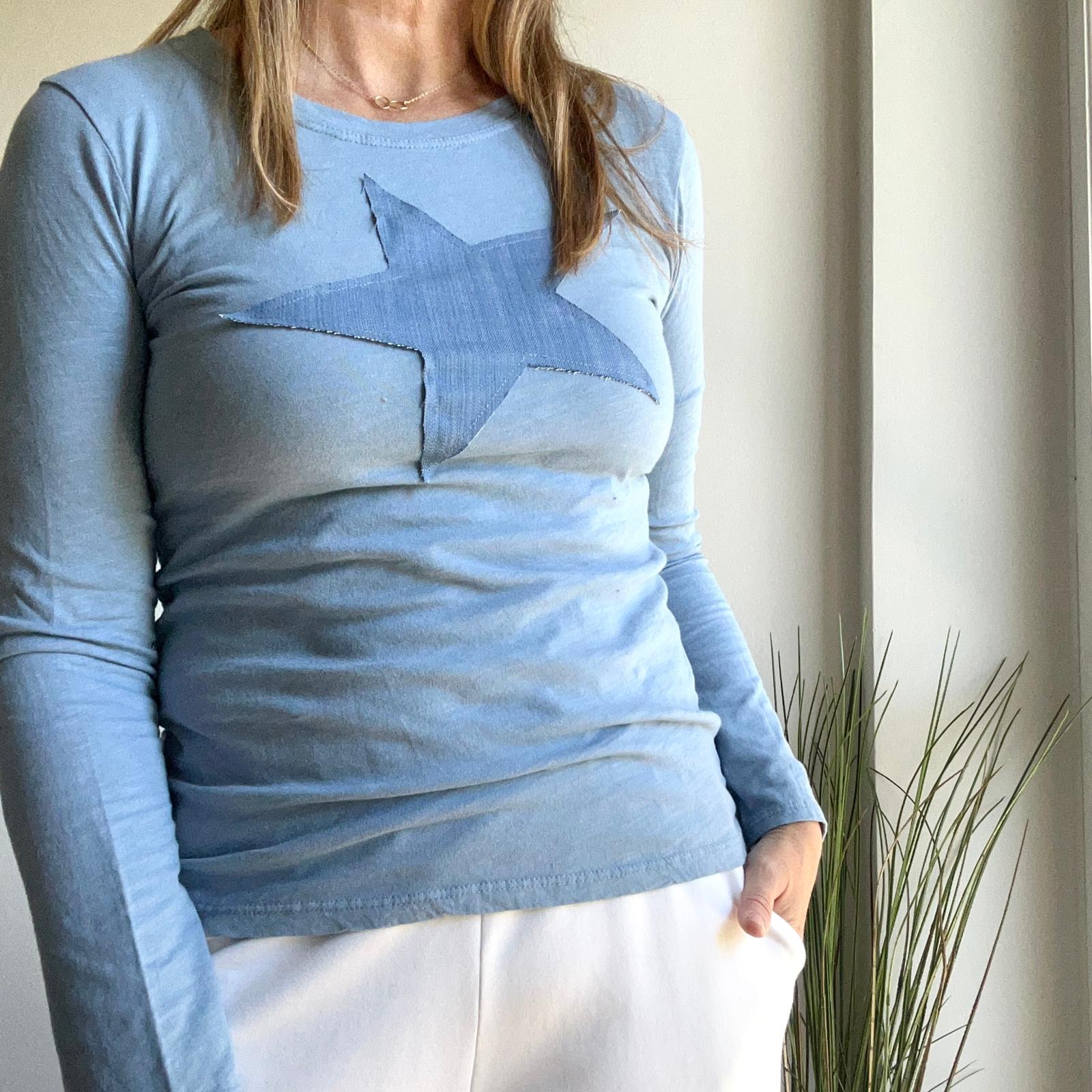 BASIC AZZURRA JEANS Manica Lunga