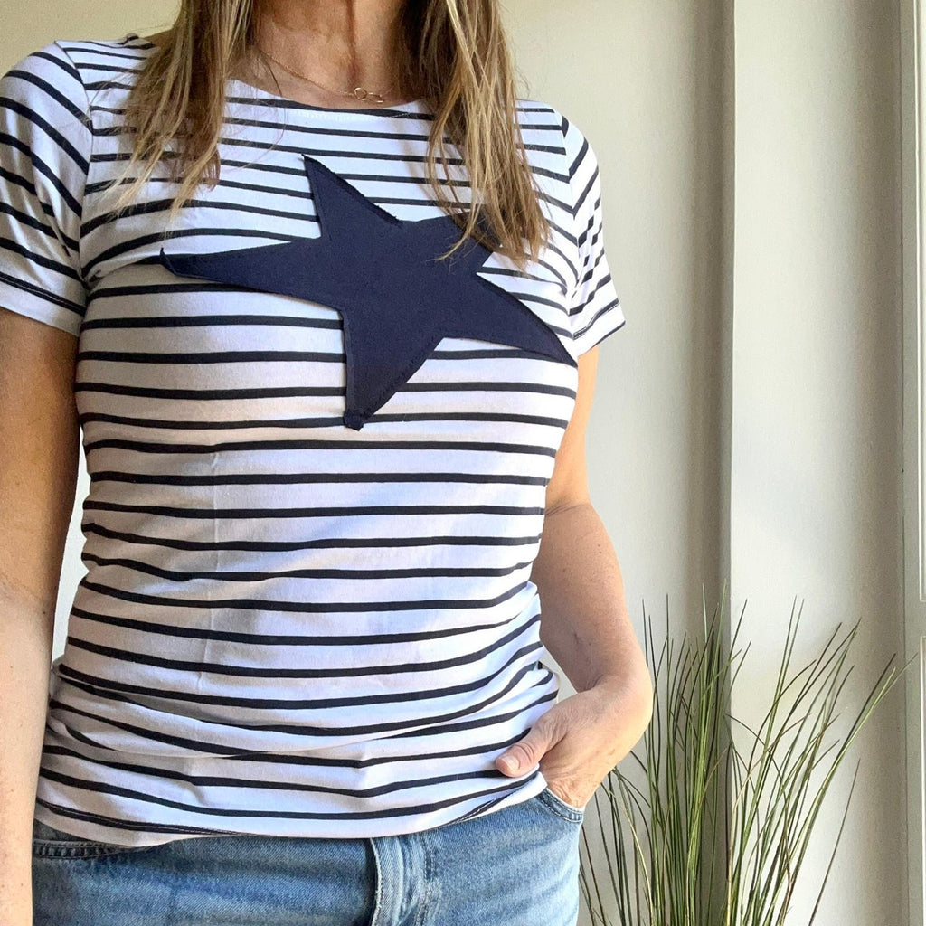 RIGHE BLU Manica Corta