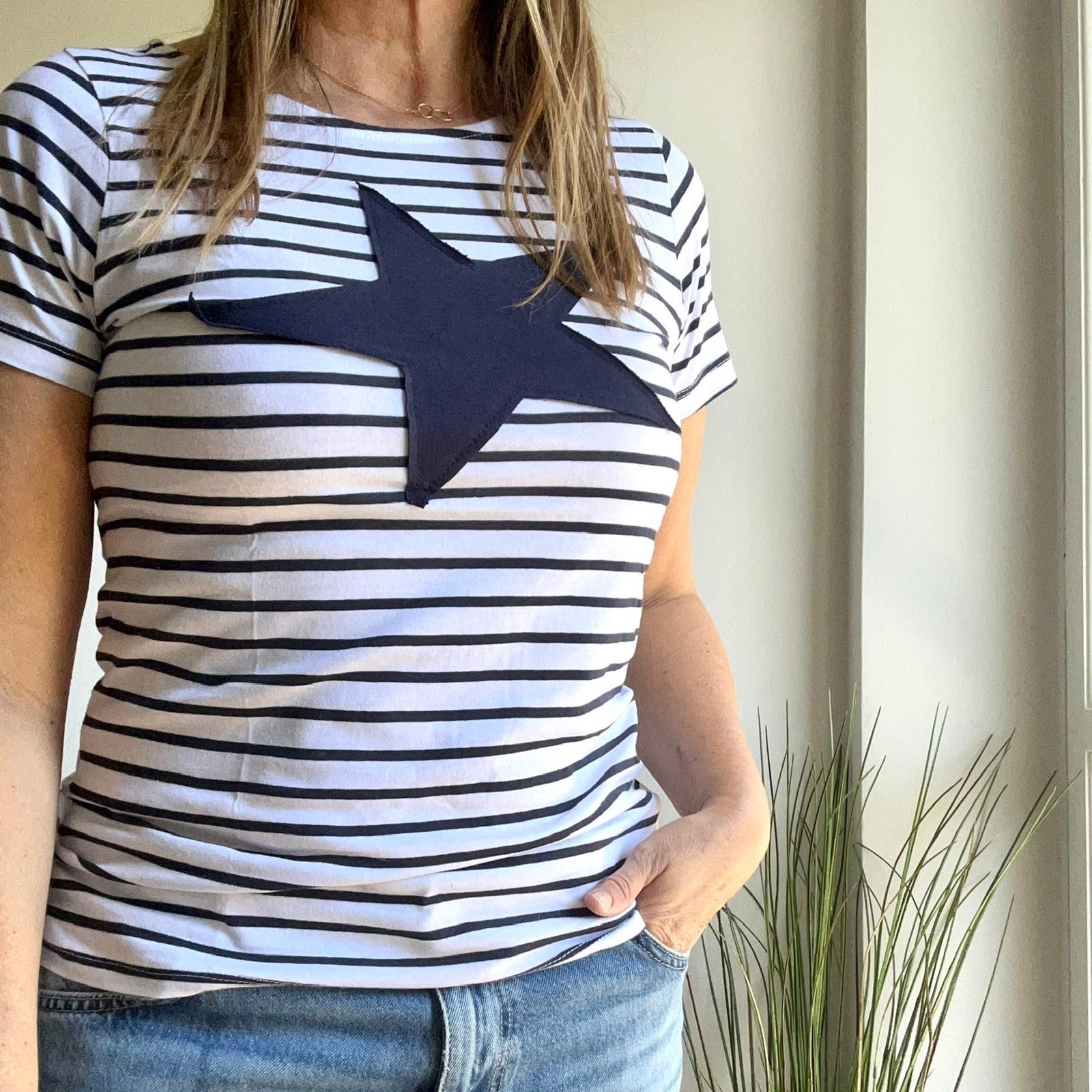 RIGHE BLU Manica Corta