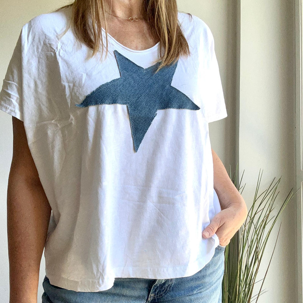 WIDE BIANCA JEANS Manica Corta